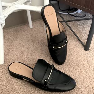 Black loafers
